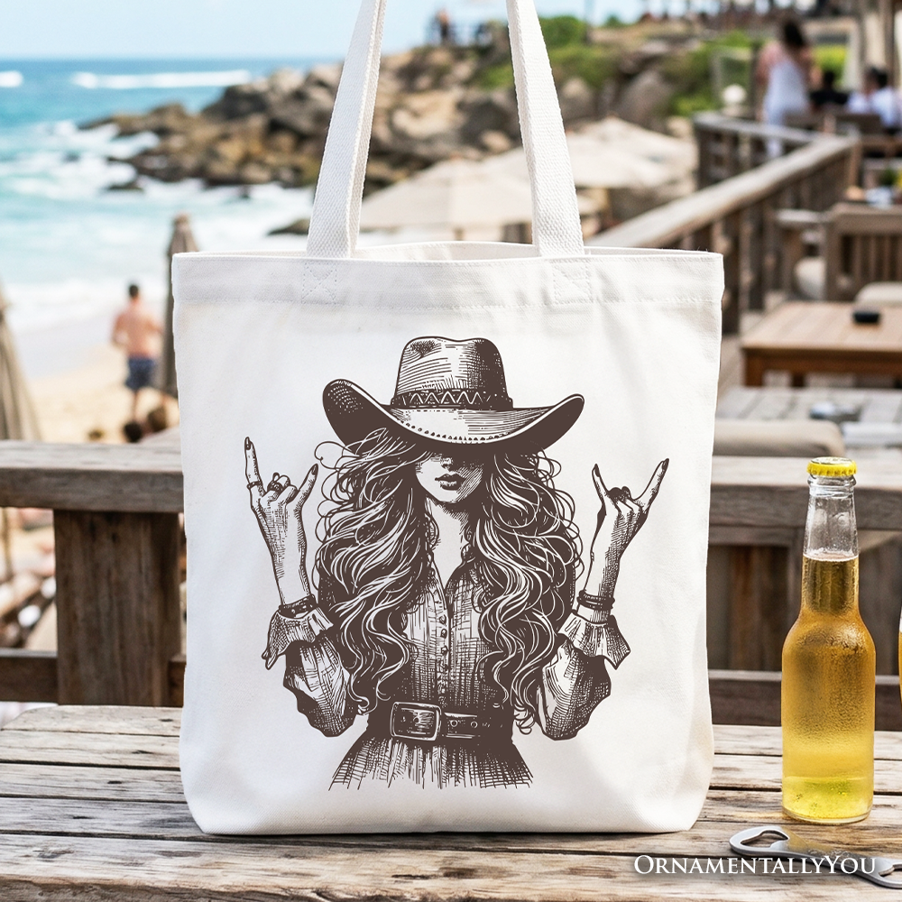 Western Cowgirl Rocker Tote Bag and a Gift