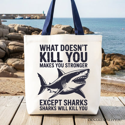the Sarcastic Shark Canvas Shopper Tote Bag