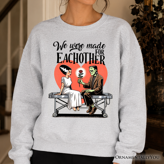Romantic Frankenstein and Bride Couples Sweater