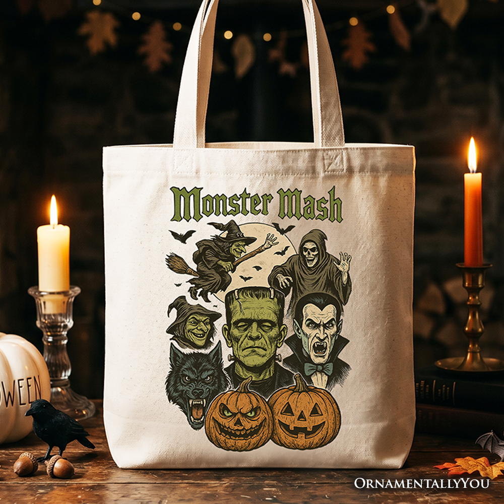 Monster Mash Halloween Classic Canvas Tote Bag