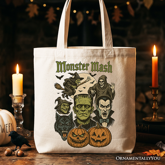 Monster Mash Halloween Classic Canvas Tote Bag