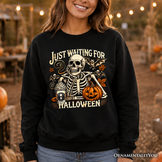 Spooky Skeleton Halloween Sweatshirt for Autumn