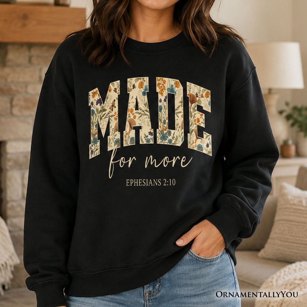 Floral Bible Verse And Comfortable Sweatshirt
