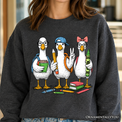 Classic Goose And Teacher Back To School Sweater