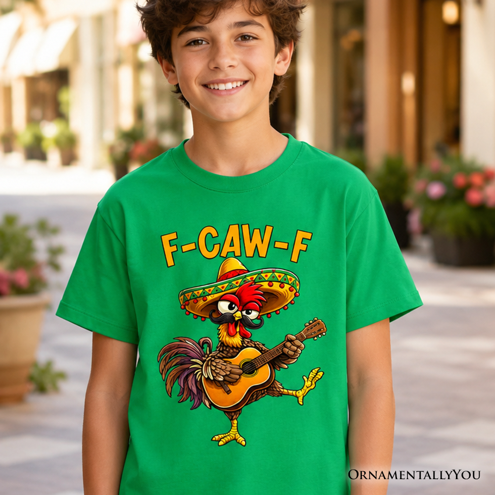 Kids Cinco De Mayo Rooster Cotton Tee
