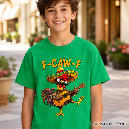Kids Cinco De Mayo Rooster Cotton Tee