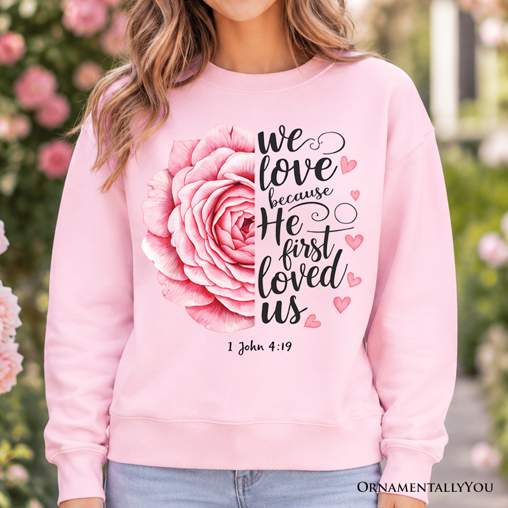 Bible Verse and Christian Floral Rose Sweatshirt