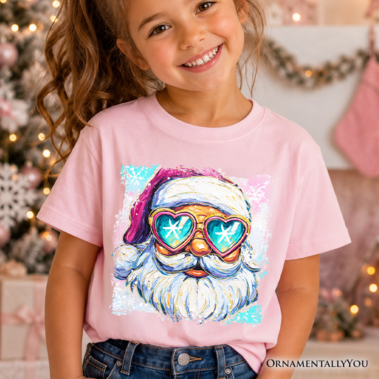 Kids Santa Christmas T Shirt for Holiday Fun