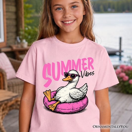 Funny Goose Tee Shirt And The Kids Summer Day