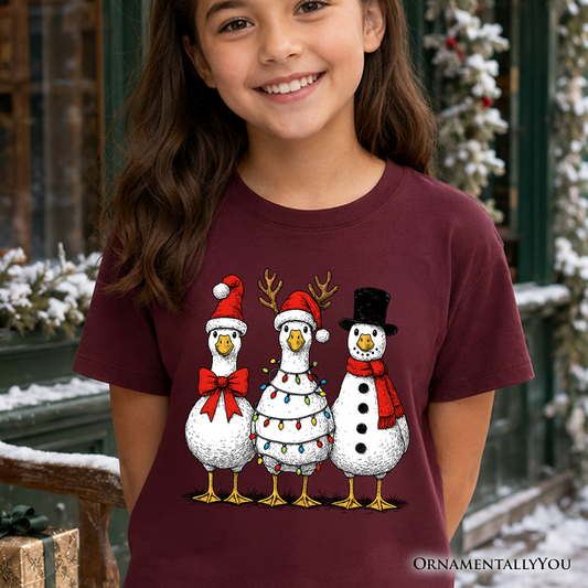 Kids Vintage Christmas and Silly Goose Tee