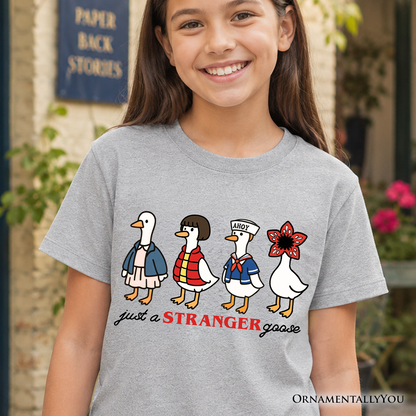Retro Funny Stranger Goose Tee and Soft Kids Tee
