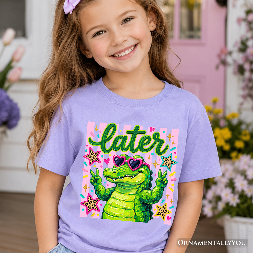 Later Alligator a Funny Cotton Tee For Girls