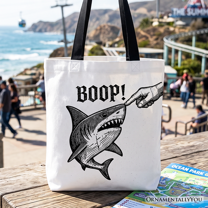 Boop Shark Tote Bag for Funny Ocean Gifts