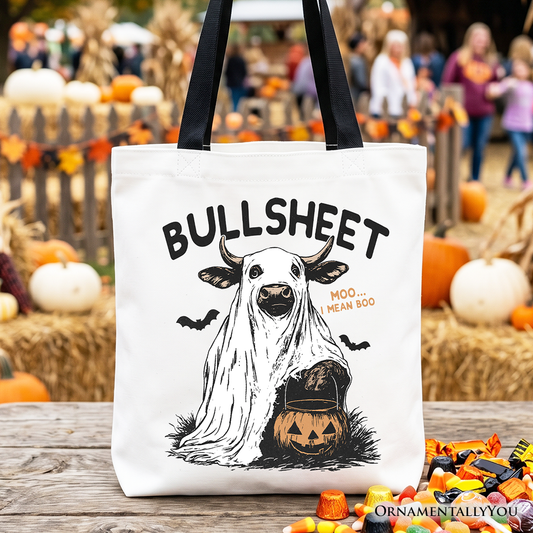 Bullsheet Halloween Canvas Tote Bag and Party Fun
