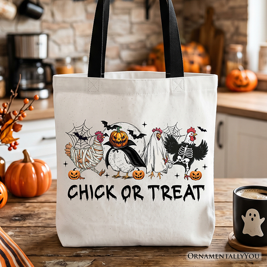 Country Chick or Treat Halloween Canvas Tote