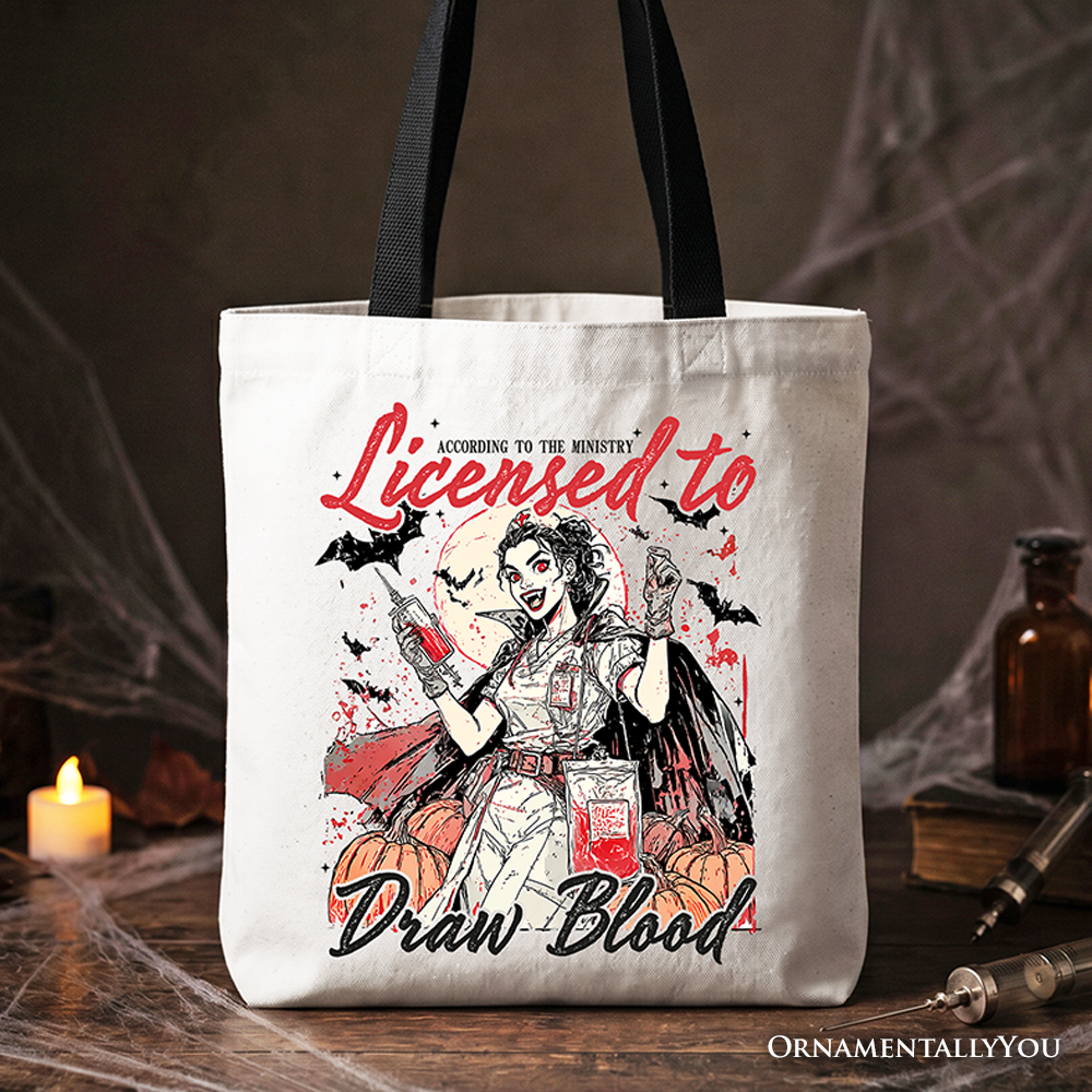 a Groovy Licensed To Draw Blood Halloween Nurse