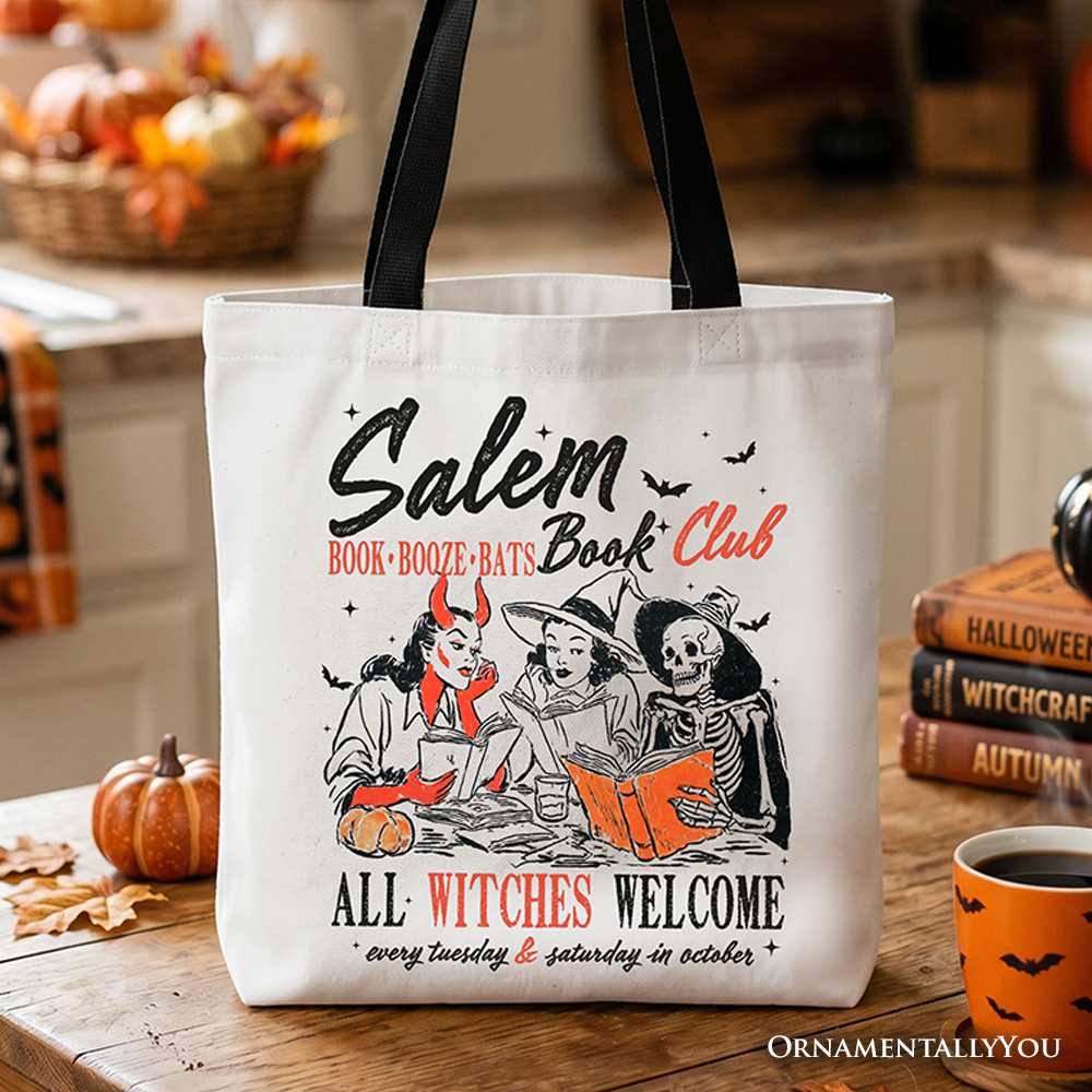 Salem Book Club Witches Tote Bag for a Reader