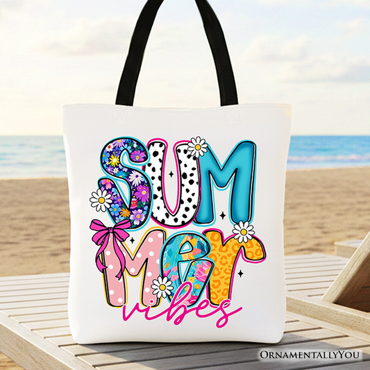 Summer Vibes Retro Floral Canvas and Gift Bag