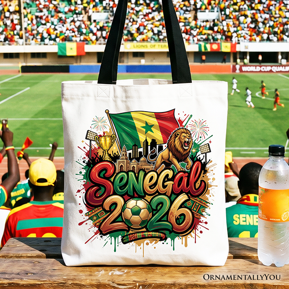 Senegal 2026 Lions Tote Bag and Soccer Gift