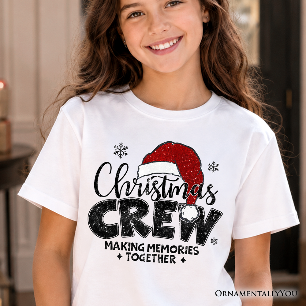 Kids Christmas Tee and Glitter Santa Hat