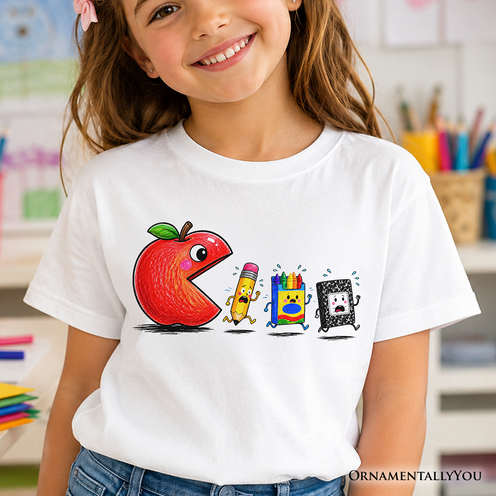 Funny Apple the First Day School Children Tee
