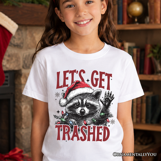 Kids Funny Christmas Raccoon Shirt and Cotton Tee