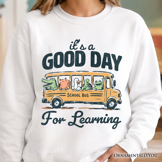 Vintage School Bus And Learning Sweatshirt