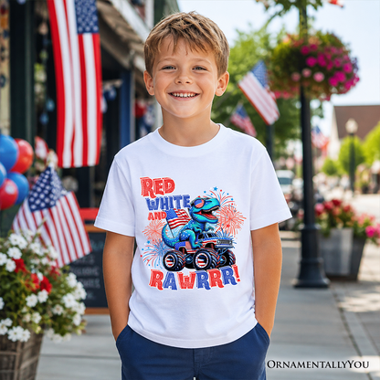 Youth Patriotic Dinosaur and Monster Tee