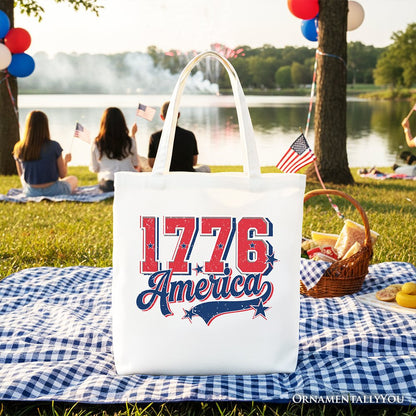 Vintage American Tote Bag for Independence Day