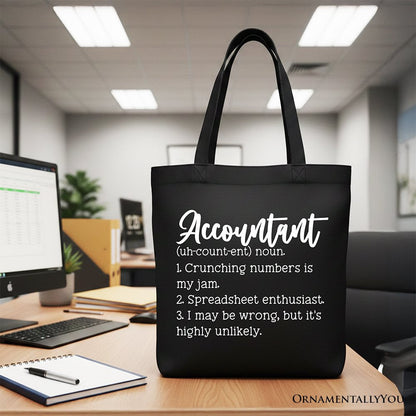 Accountant Gift Canvas Tote Bag and Finance Staff