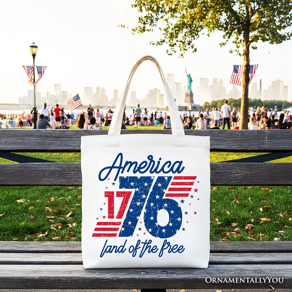 Vintage America 1776 Land of the Free Tote Bag