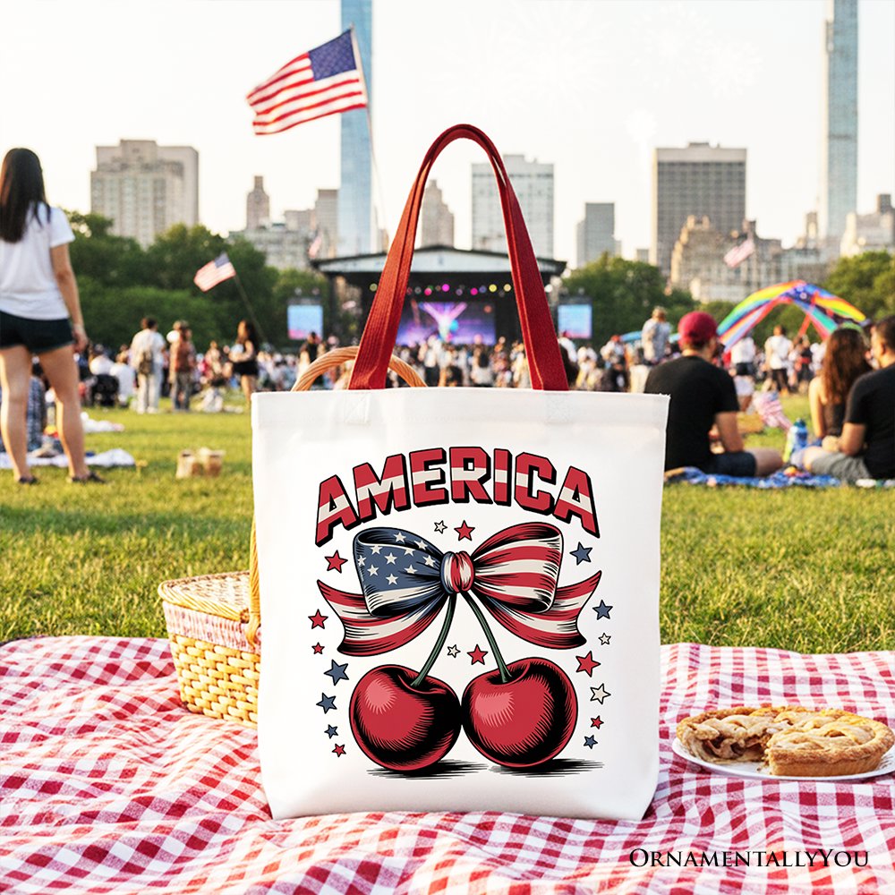 Coquette Cherries and the Patriotic Tote Bag