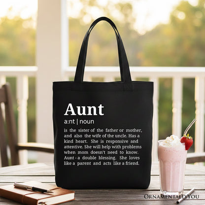 Aunt Definition Canvas Tote Bag and Family Gift