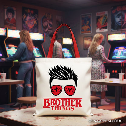 Brother Things Retro Canvas Tote Bag and Glasses