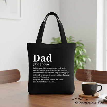 Funny Dad Definition Canvas Tote Bag and Gift