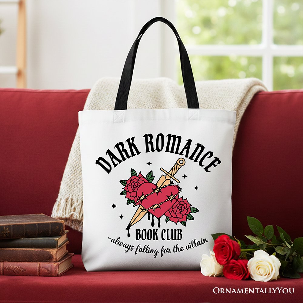 Dark Romance Book Club Canvas Tote Bag for Books