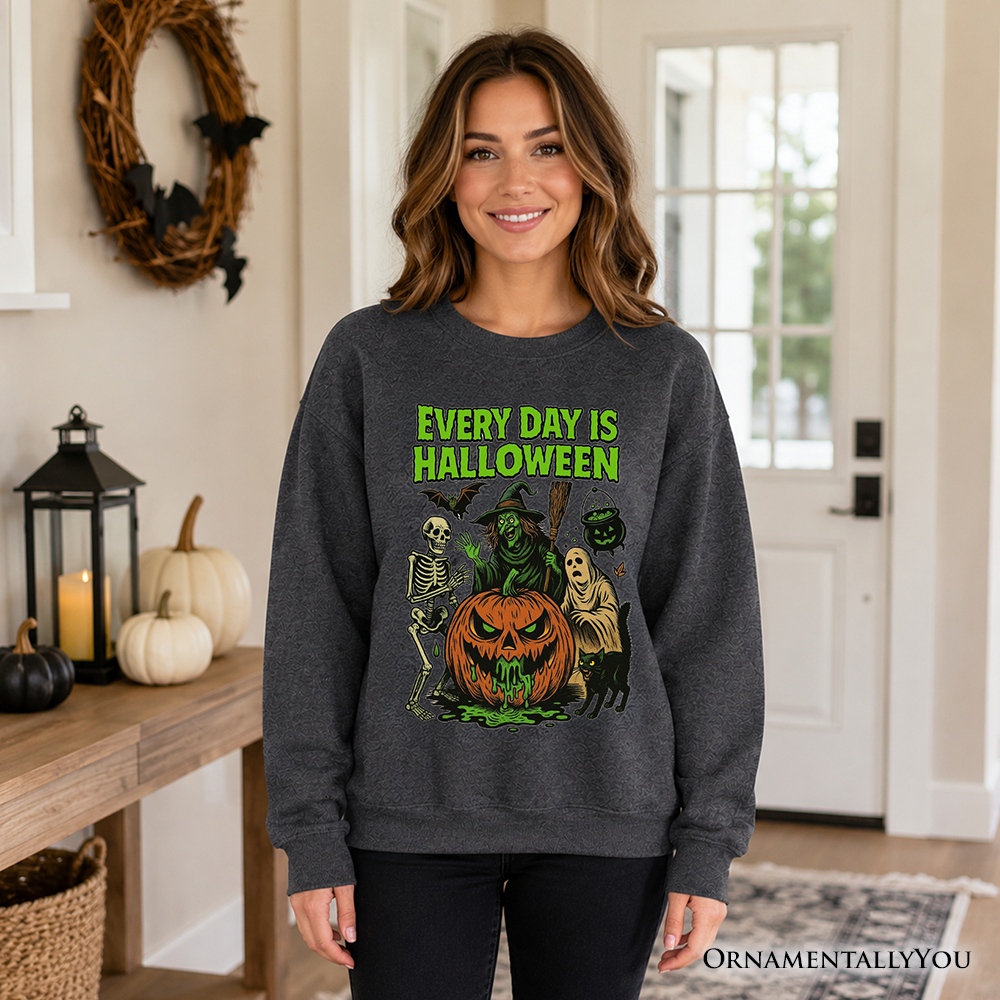 Every Day Halloween Sweatshirt And Vintage Vibes