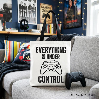 Funny Gamer Tote Bag and Video Game Controller
