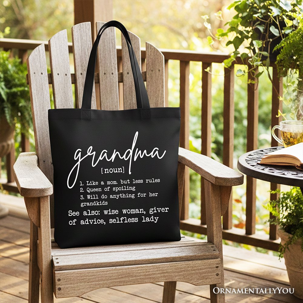 Funny Grandma Definition Canvas Tote for Nana