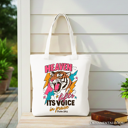 Heaven Lifts a Christian Canvas Tote Bag