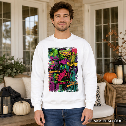 Classic Horror and Comic Monster Sweatshirt