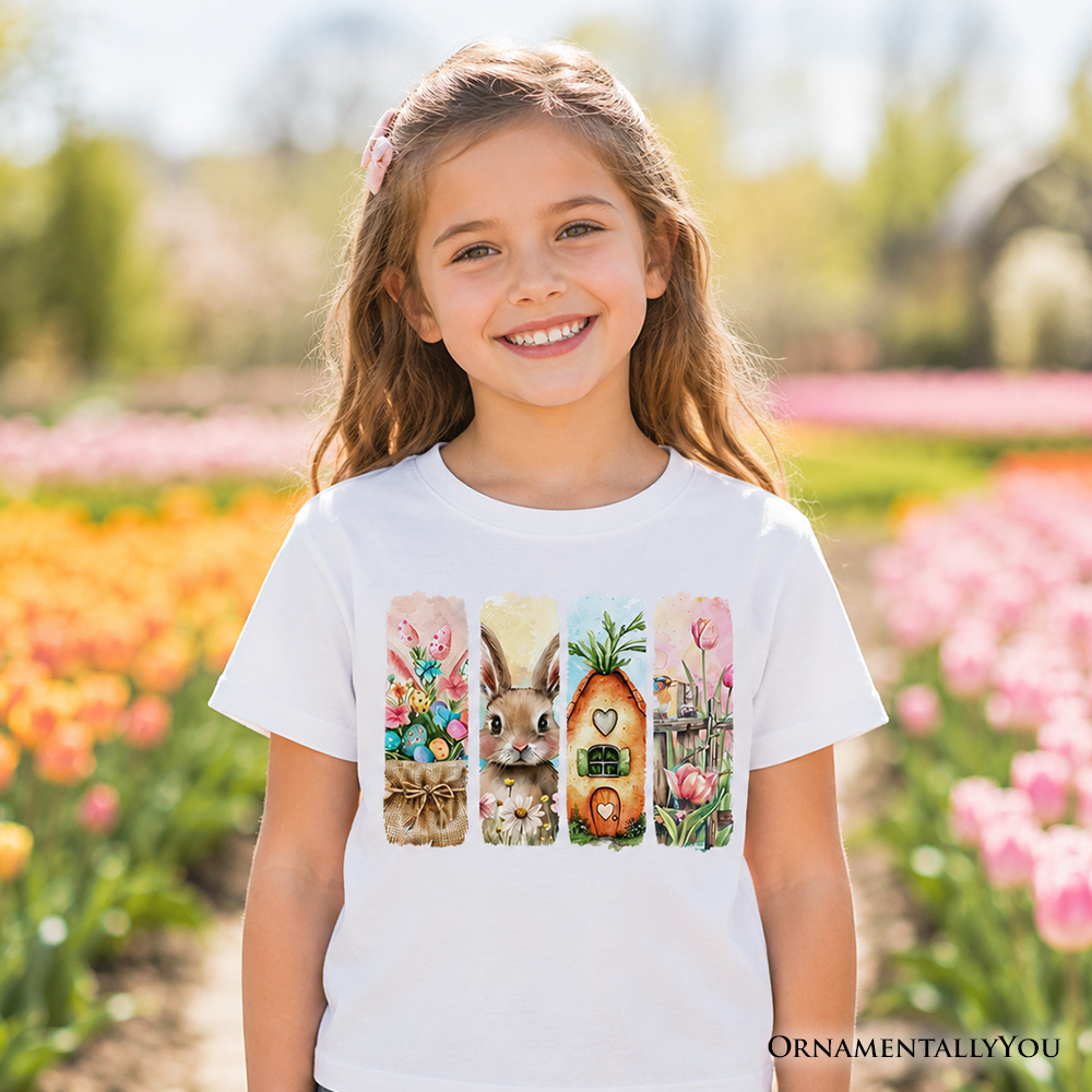 Easter Kids Floral Bunny Light Cotton Tee