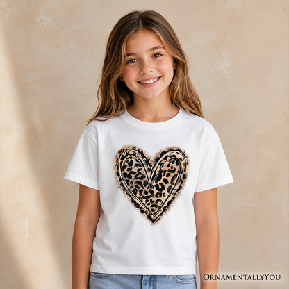 Kids Cotton Tee and Leopard Heart Valentine