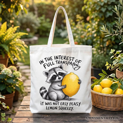 Funny Raccoon Tote Bag And A Sarcastic Gift