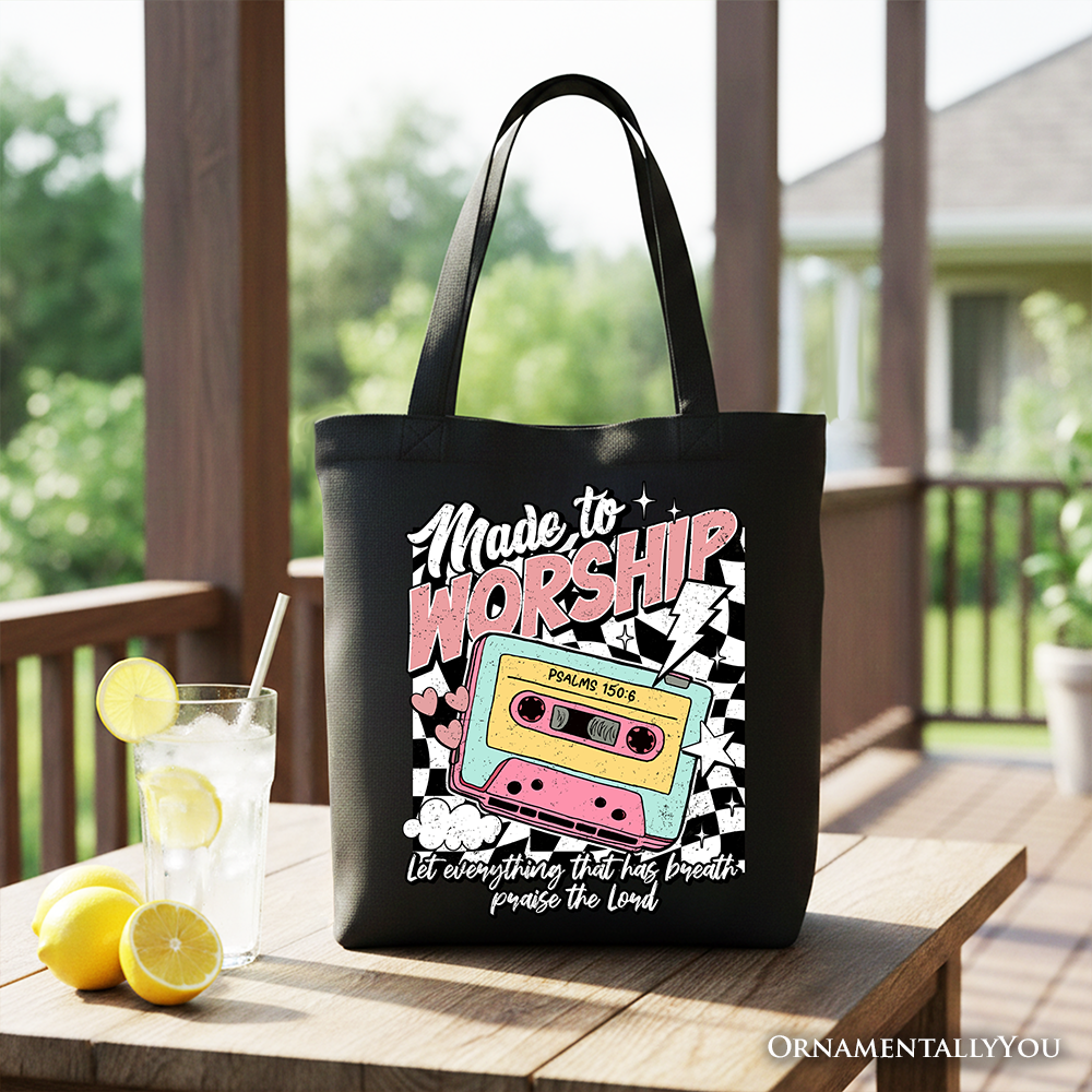 Retro Christian Tote Bag and the Bible Verse Art