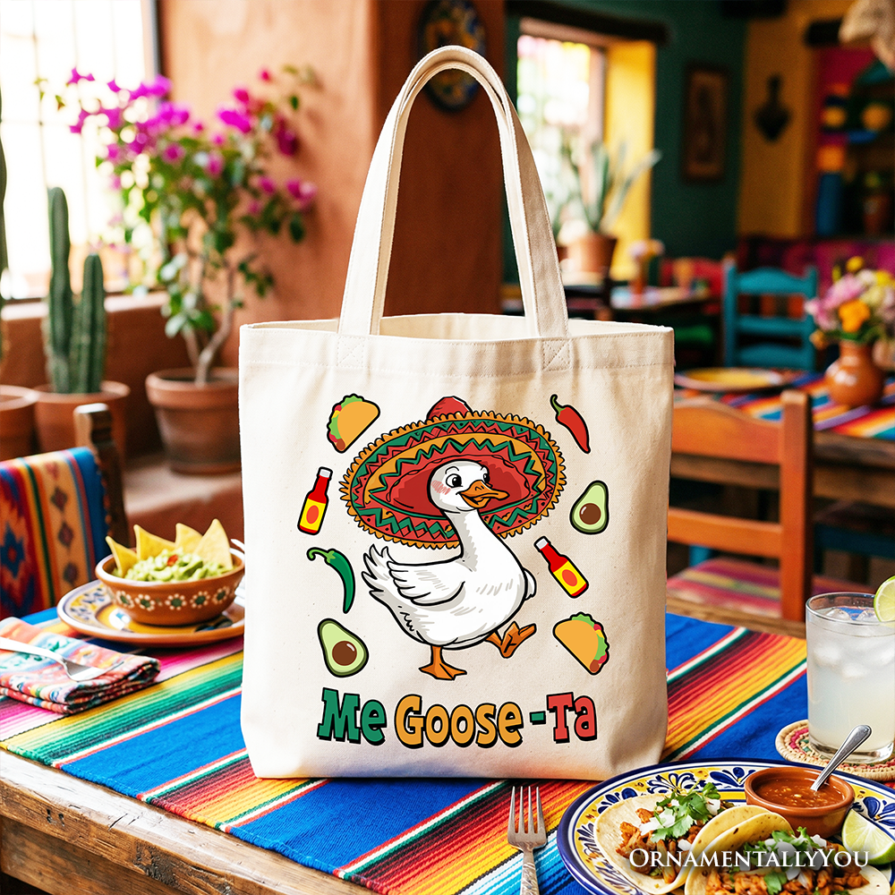 a Funny Mexican Goose Canvas Tote Bag for Life