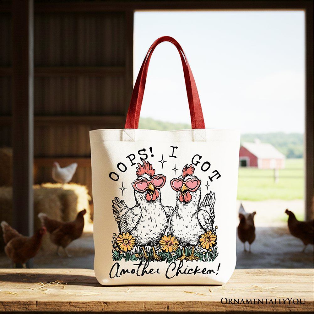 Funny Chicken Canvas Tote Bag For A Farm Fan