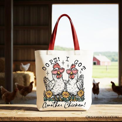 Funny Chicken Canvas Tote Bag For A Farm Fan