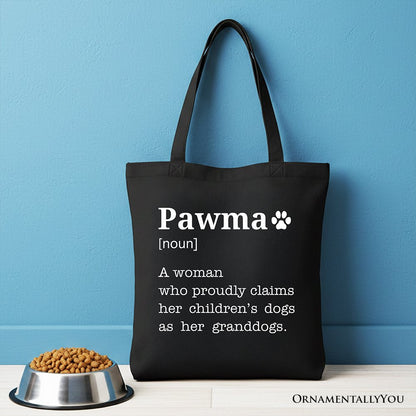 Spacious Canvas Tote Bag For A New Dog Mom