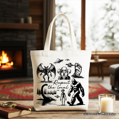 Respect the Local Cryptid Squad Canvas Tote Bag